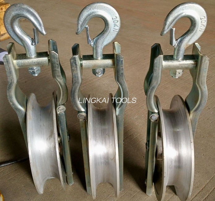 Pojedynczy aluminiowy krążek do przeciągania kabla SHD 20 KN Blok do naciągania przewodów