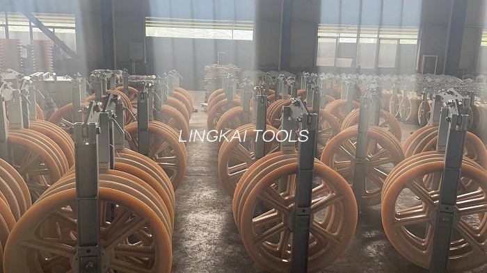 Bloki naciągu przewodów linii przesyłowej 30 60 100KN z nylonowymi kółkami MC