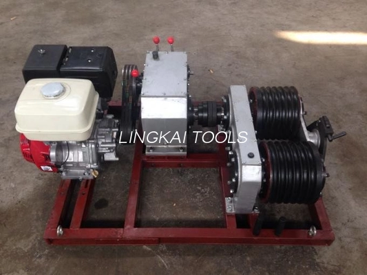 Przenośny wciągarka do kabli z podwójnym kabestanem 5 ton z silnikiem Honda GX390 13 KM